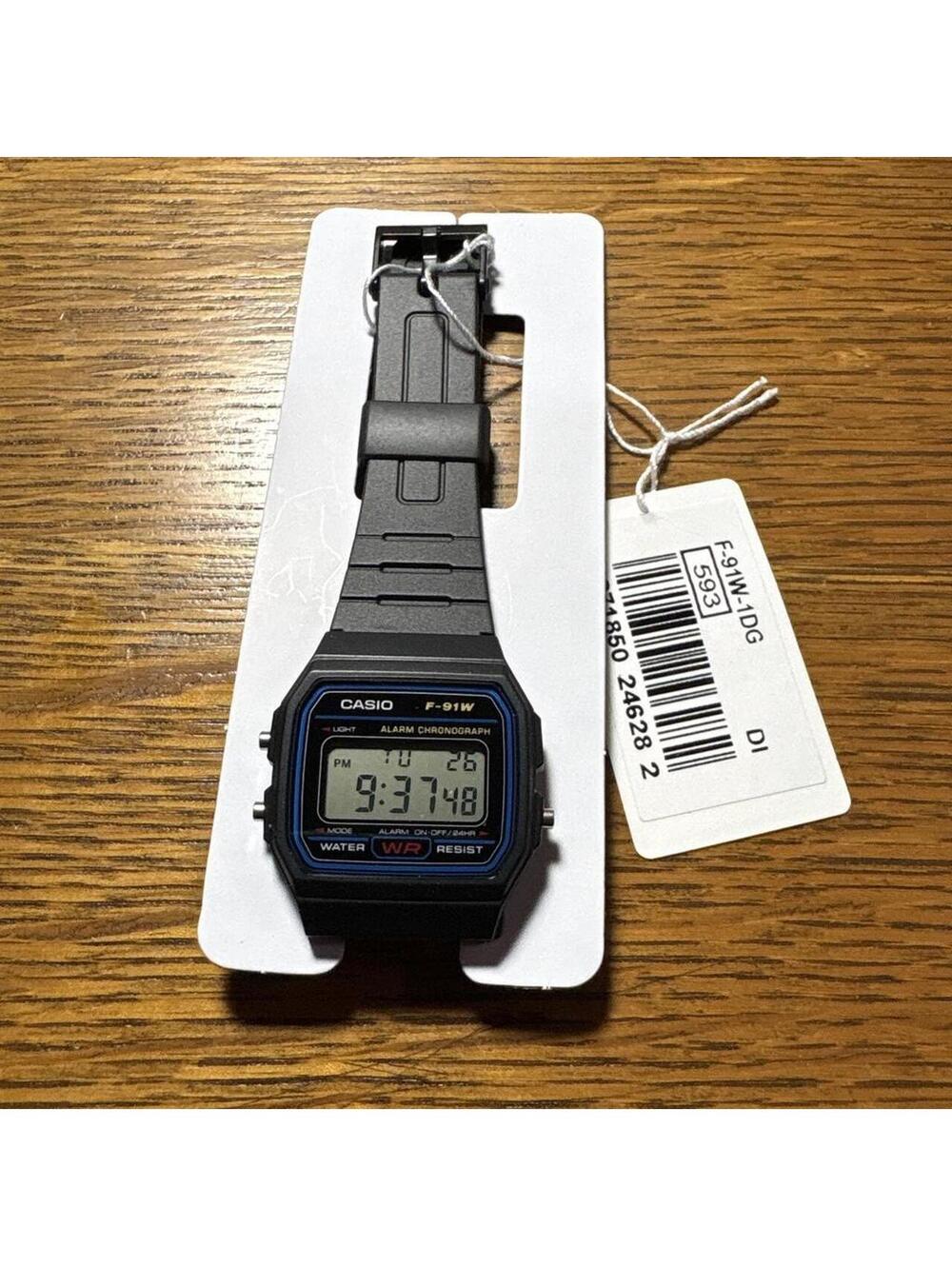 Casio F-91W-1DG Black Digital Watch